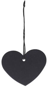 Papírový štítek Black Heart – set 10 ks
