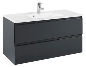 SKŘÍŇKA S UMYVADLEM, barvy grafitu, šedá, 100 cm Held - Koupelnové série, Online Only