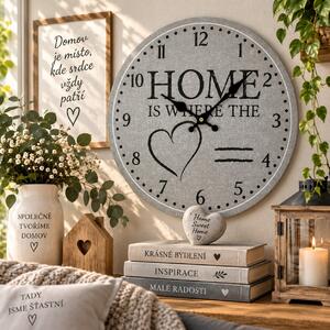 Nástěnné hodiny Home šedé Ø 34 cm 2000050