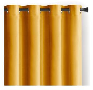 Žlutý sametový dimout závěs 140x245 cm Eyelets – Restilo