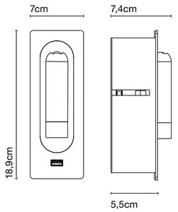 Marset designová nástěnná svítidla Ledtube USB