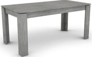 Jídelní stůl Inter 160x80 cm, šedý beton, rozkládací
