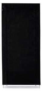 Homede Látková šatní skříň, černá, 155x70x45 cm, Eve