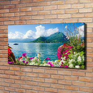 Moderní fotoobraz canvas na rámu Květiny nad jezerem oc-59006128