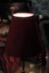 Červené stínítko na lampu 20cm
