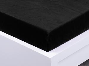 XPOSE® Mikroplyšové prostěradlo Exclusive - černé 200x220 cm