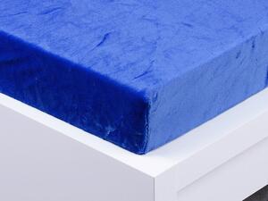 XPOSE® Mikroplyšové prostěradlo Exclusive - modré 90x200 cm