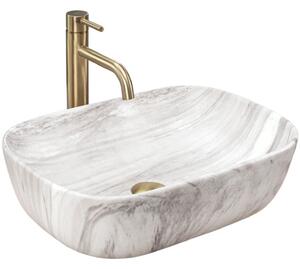 Rea Belinda Ash, umyvadlo na desku 460x330x135 cm, imitace kamene matná, REA-U3324