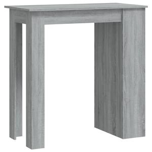 Barový stůl s úložným regálem šedý sonoma 102 x 50 x 103,5 cm