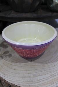 Růžově fialová keramická miska vzorovaná 16cm