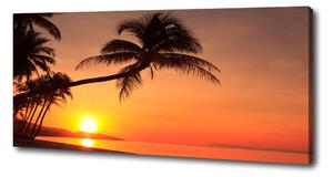 Foto obraz na plátně Západ slunce pláž oc-60014664