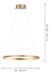 Paul Neuhaus Závěsné LED svítidlo TITUS, 44W, ø 60 cm, 3000K stmívatelné Barva: Bílá