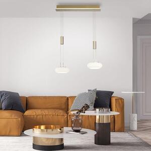 Paul Neuhaus Závěsné LED svítidlo Q-ETIENNE 25,5W, d. 65 cm, CCT 2700-5000K Barva: Mosaz