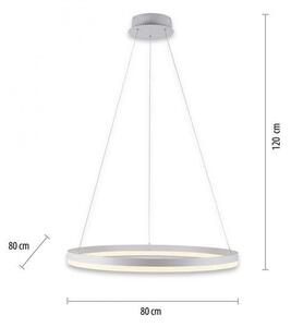 Paul Neuhaus Závěsné LED svítidlo TITUS, 61W, ø 80 cm, 3000K stmívatelné Barva: Bílá