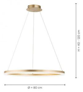 Paul Neuhaus Závěsné LED svítidlo TITUS, 61W, ø 80 cm, 3000K stmívatelné Barva: Bílá