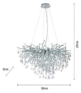 Paul Neuhaus Závěsné svítidlo ICICLE, 10XG9, š. 100 cm Barva: Stříbrná
