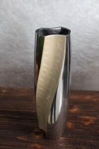 Krémově stříbrná váza Cappucino 27cm