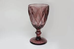 Růžové skleněné sklenice na víno 230ml 6ks
