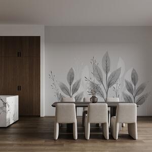 Fototapeta Elegantní černobílý motiv s rostlinnými motivy, Přírodní fototapety, Populární fototapety, t00723v2 - Tapeko.co.cz