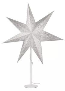 Vánoční hvězda papírová s bílým stojánkem Emos DCAZ14, 45 cm