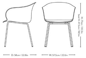 &Tradition designové jídelní židle Elefy