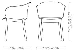&Tradition designové jídelní židle Elefy JH30
