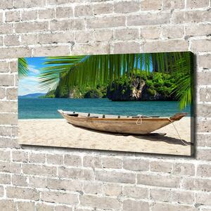 Moderní obraz canvas na rámu Loď na pláži oc-61294021