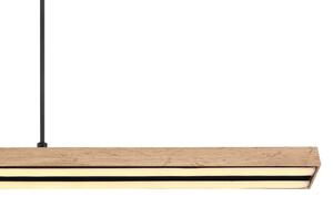 Závěsné svítidlo Doro LED, délka 101,5 cm, dub, dřevo
