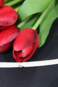 Červená umělá kytička tulipánů 40cm