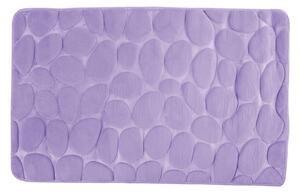 MSV koupelnová předložka PEBBLES, levandulová, protiskluzová, PU pěna, 40 x 60 cm