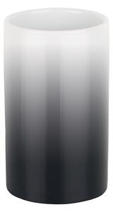 Spirella kelímek na kartáčky TUBE Gradient, černo-bílý, keramika
