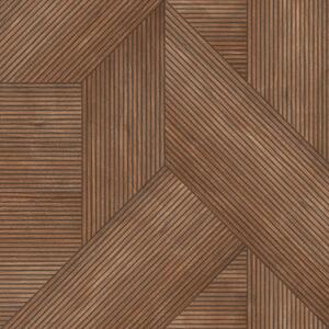 Hnědá geometrická vliesová tapeta na zeď, imitace obkladu, RE25182, Reflect, Decoprint