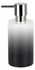 Spirella dávkovač mýdla TUBE Gradient, černo-bílý, keramika, 300 ml