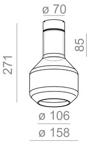 Aquaform designová stropní svítidla Modern Glass Barell E27