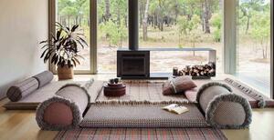 Gan designové zahradní polštáře Garden Layers Small Cushion Terracotta Gofre