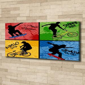 Moderní fotoobraz canvas na rámu Kolo a skateboard oc-62041859