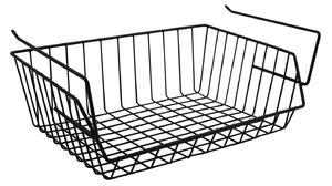 MSV závěsný košík, černý, ocel, 40 x 27 x 17,5 cm