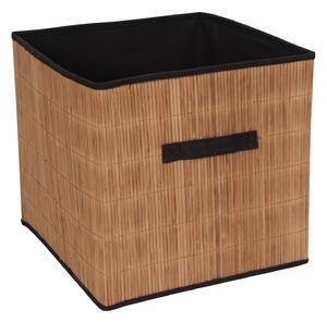 MSV skládací úložný box, bambus, černý