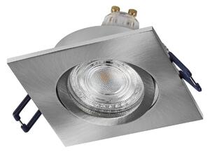 Zapuštěné bodové svítidlo LED čtvercové nastavitelné Click 4.5W, Saténový nikl