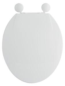 MSV WC prkénko, bílé, plast, plastové panty