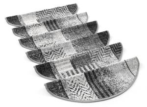 Kobercový ráj Kobercový nášlap ESSENZA 19 šedý Rozměr: 67 cm x 24 cm + 3 cm (zahnutí)
