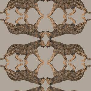 Vliesová tapeta na zeď, hnědo-bronzová, leopard, NHW1033, Perla, Decoprint