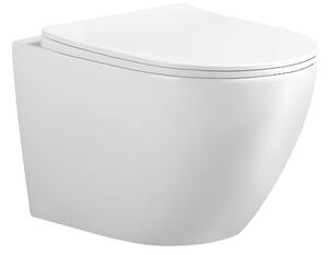 BPS-koupelny Závěsná WC mísa se SoftClose sedátkem FLOW WH TR 03, bílá