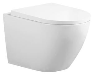 BPS-koupelny Závěsná WC mísa se SoftClose sedátkem FLOW WH TR 02, bílá
