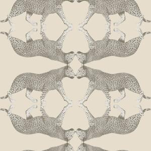 Vliesová tapeta na zeď, krémovo-stříbrná, leopard, NHW1032, Perla, Decoprint