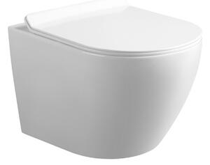 BPS-koupelny Závěsná WC mísa se SoftClose sedátkem MIZU WH RIM 01, bílá