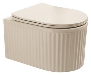 BPS-koupelny Závěsná WC mísa se SoftClose sedátkem LUMA CAP RIM 03, cappuccino
