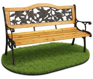 Ak furniture Zahradní lavička ROSA světlé dřevo/černá