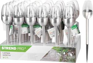 24 ks Lampa Strend Pro Candle, solárna, 1x LED, nerez, 6x28 cm, Sellbox 24 ks