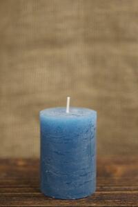 Modré adventní svíčky 8 x 6 cm 4-set